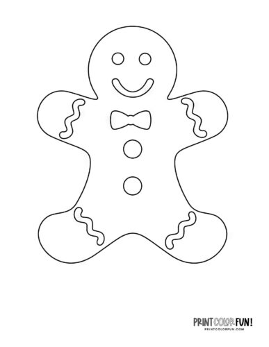 Gingerbread man coloring pages blank decorated printables for easy crafting learning fun at