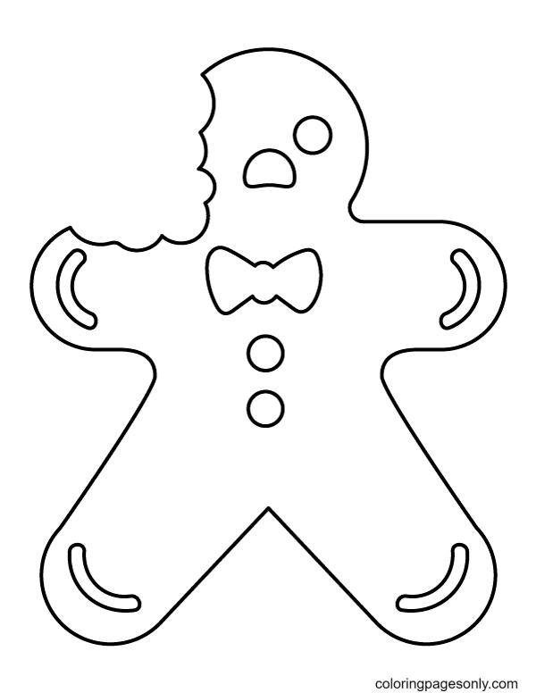 Gingerbread man coloring pages printable for free download