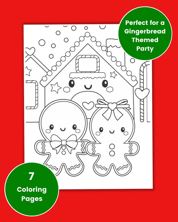 Gingerbread man coloring pages gingerbread girl kids party games christmas activities gingerbread party favor christmas coloring pages