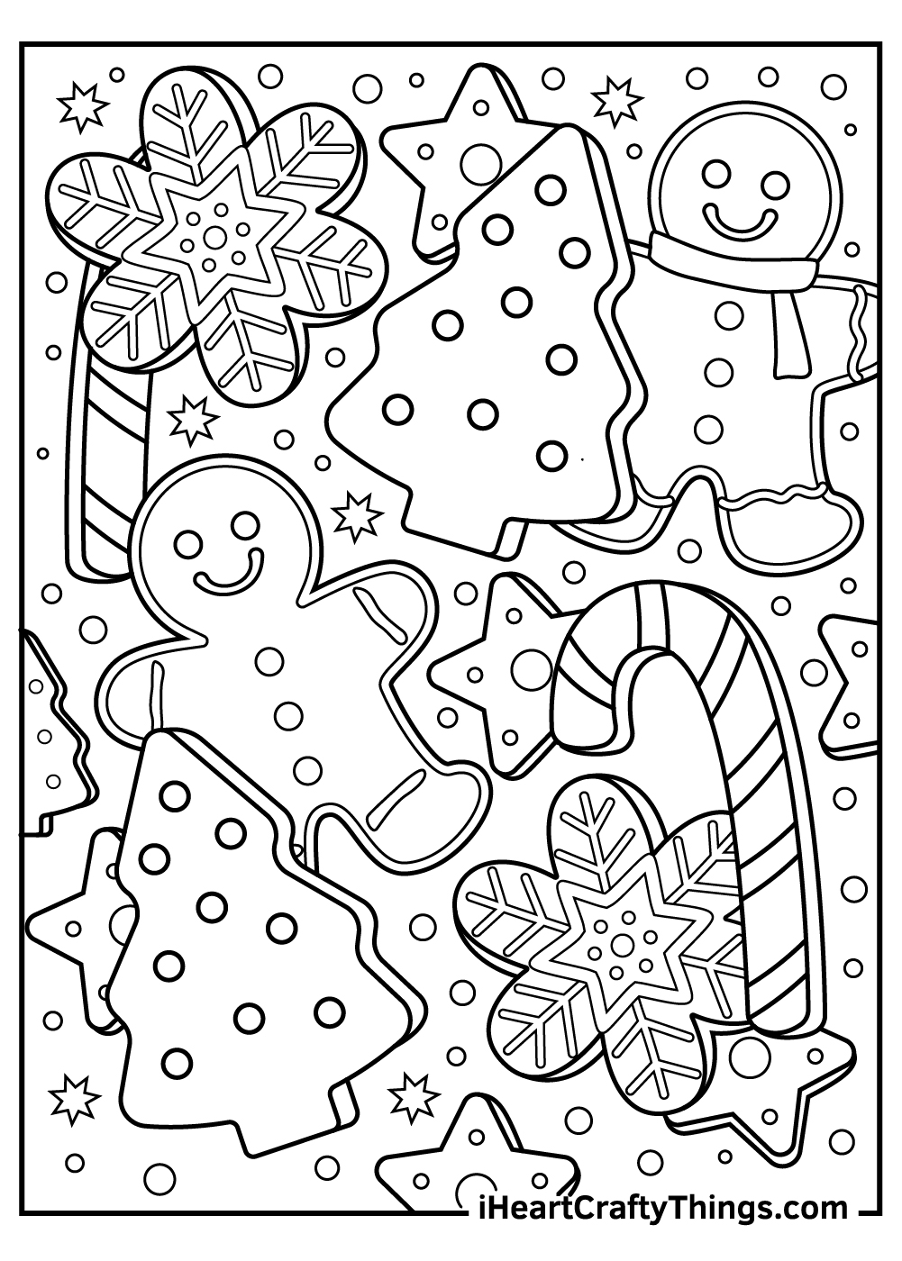 Christmas gingerbread coloring pages free printables