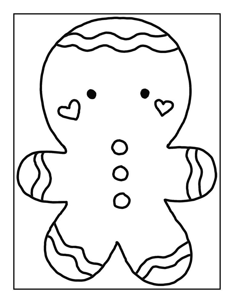 Gingerbread coloring pages