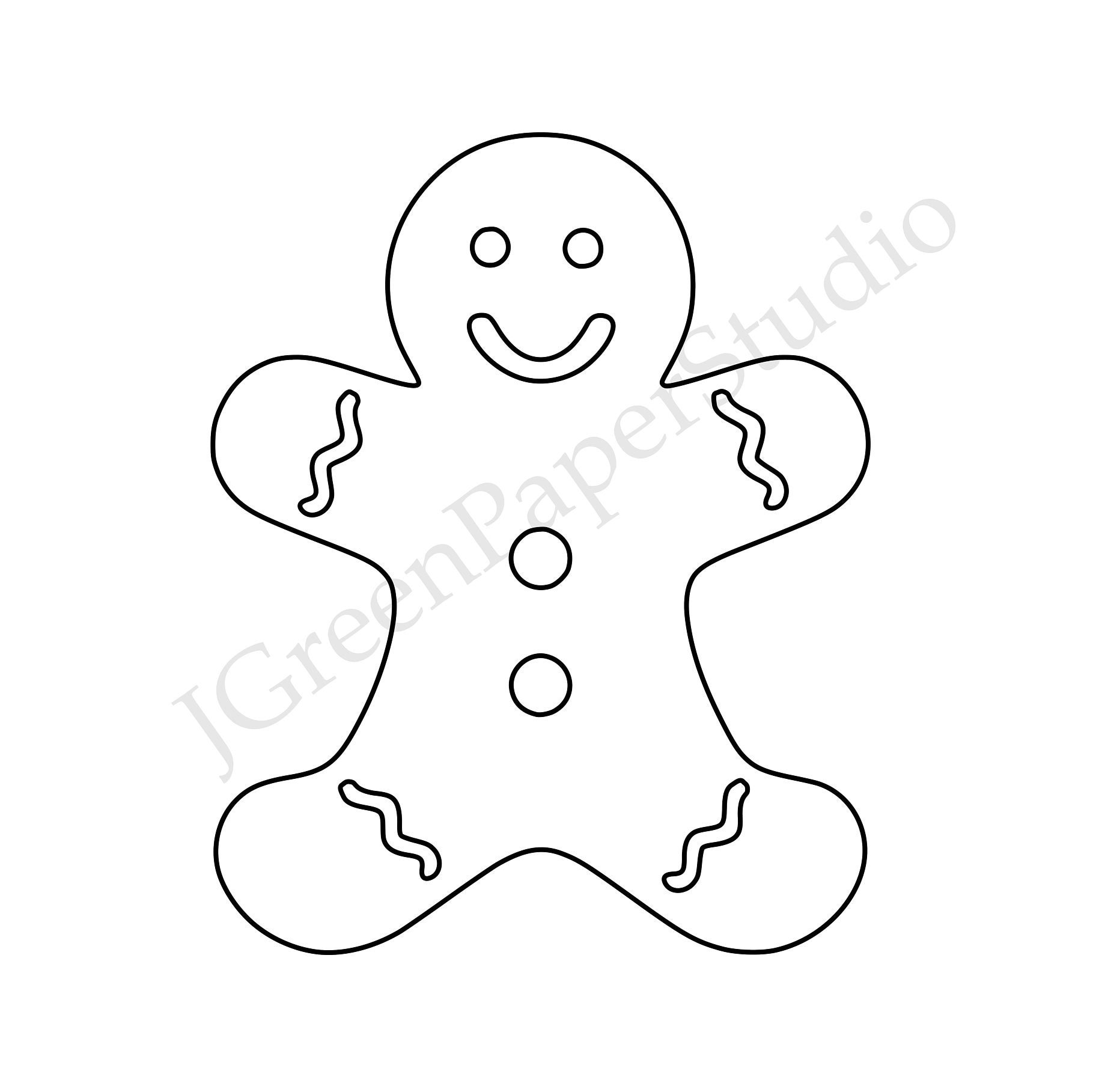 Printable gingerbread man template