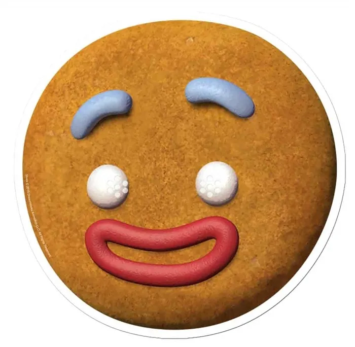 Gingerbread man gingy from shrek single card party fun face mask