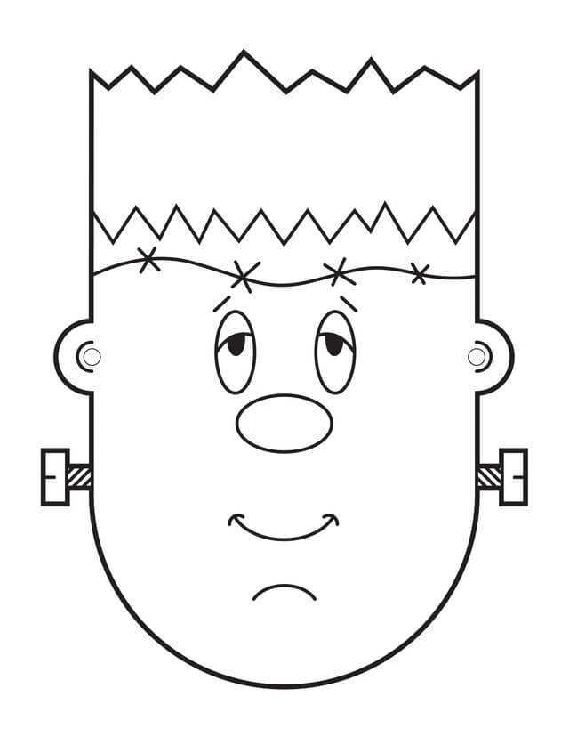 Human mask coloring page