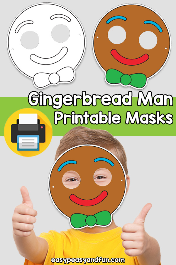 Printable gingerbread man mask template â easy peasy and fun hip