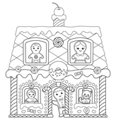 Christmas gingerbread coloring pages free coloring pages