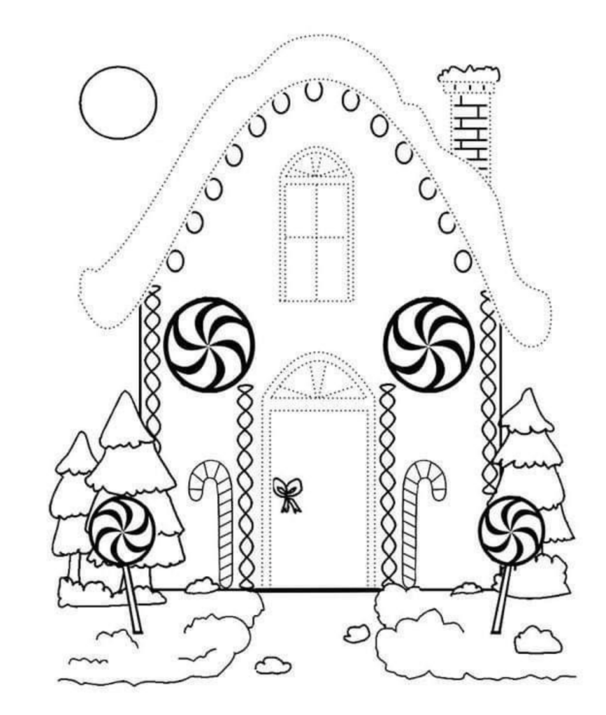 Creative holiday fun with gingerbread house coloring pages