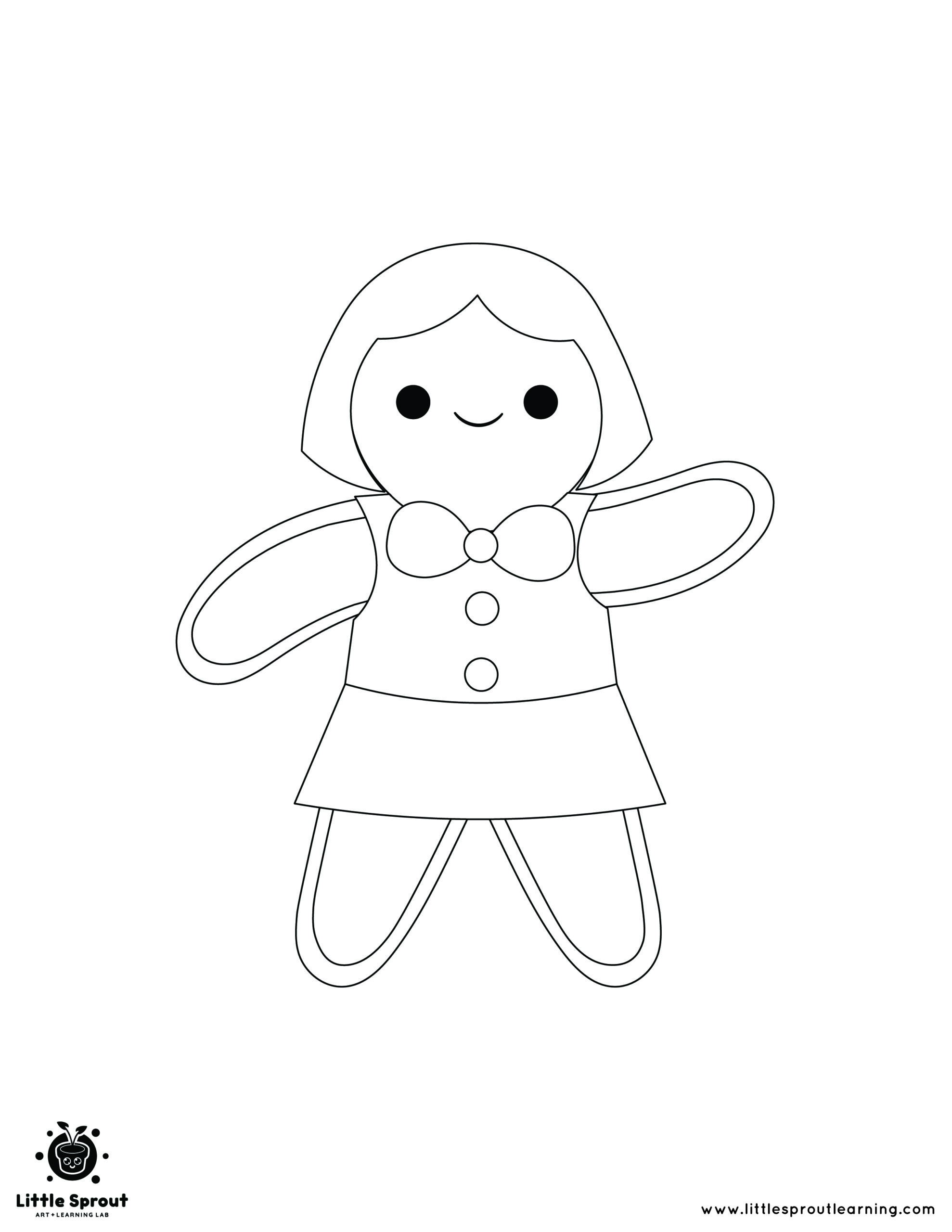 Waving gingerbread girl