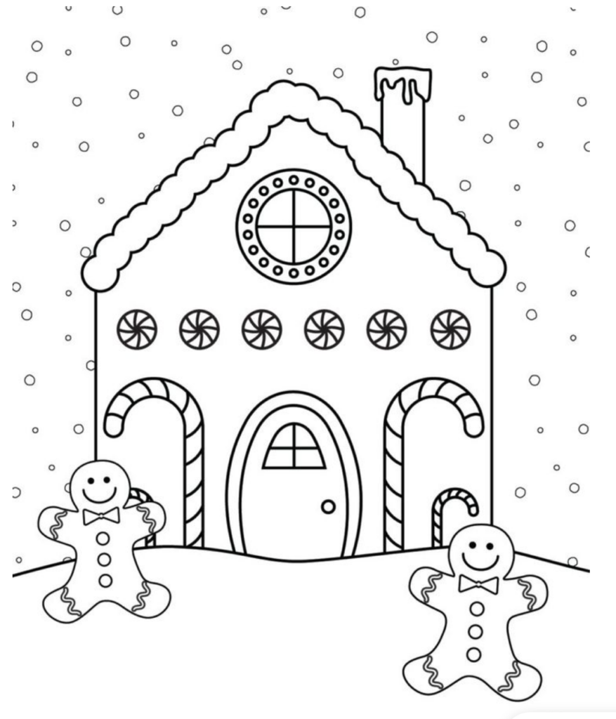 Creative holiday fun with gingerbread house coloring pages