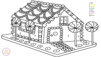 Gingerbread house color sheet by nicole