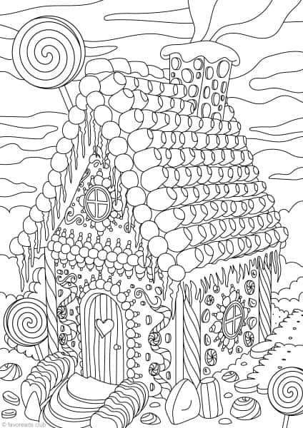 Gingerbread house â favoreads coloring club