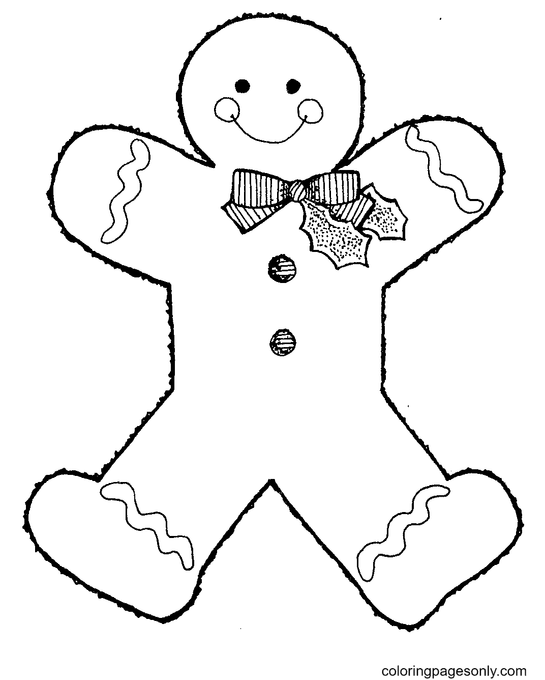 Gingerbread man coloring pages printable for free download