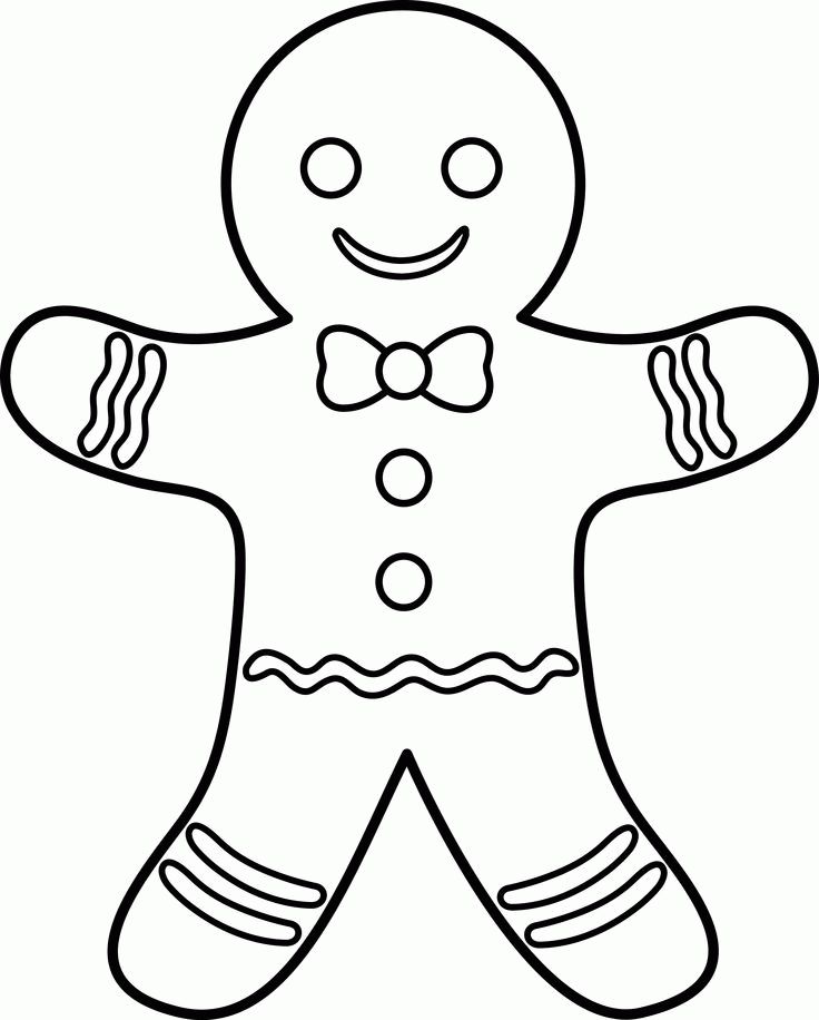 Gingerbread man outline