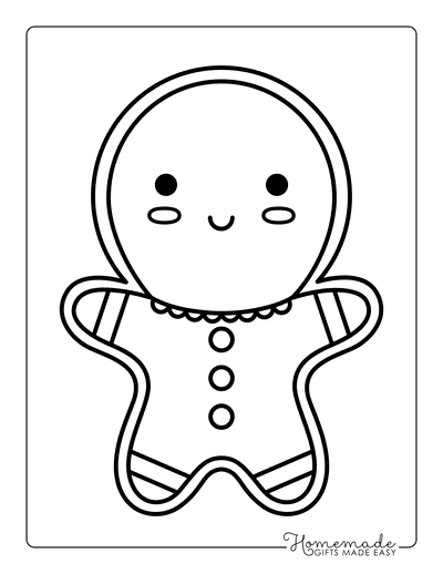 Free printable gingerbread man templates coloring pages