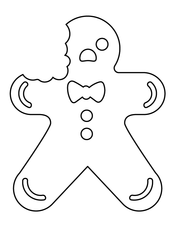 Printable eaten gingerbread man coloring page