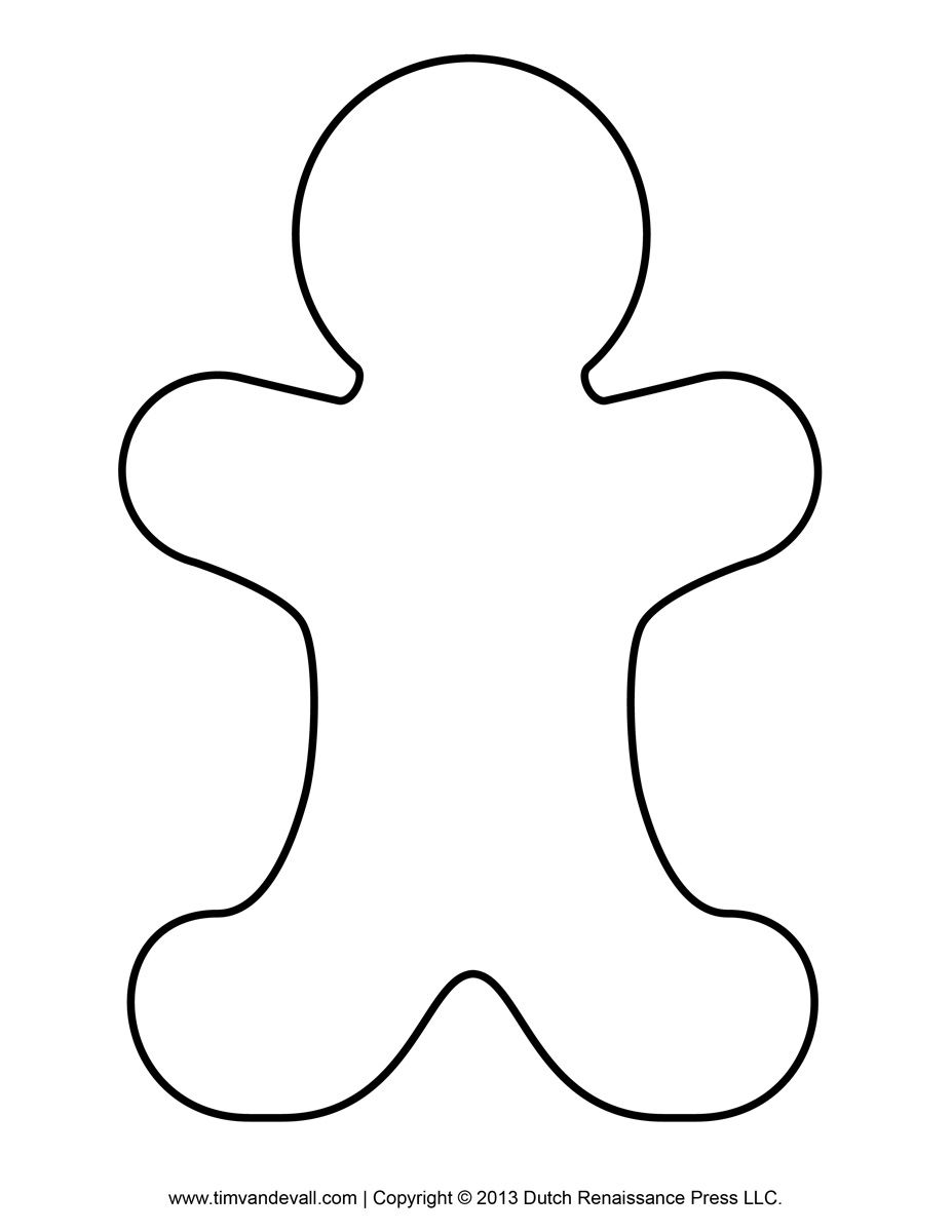 Gingerbread man template clipart coloring page for kids â tims printables gingerbread man template gingerbread man coloring page gingerbread man