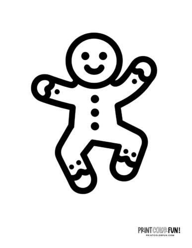 Gingerbread man coloring pages blank decorated printables for easy crafting learning fun at