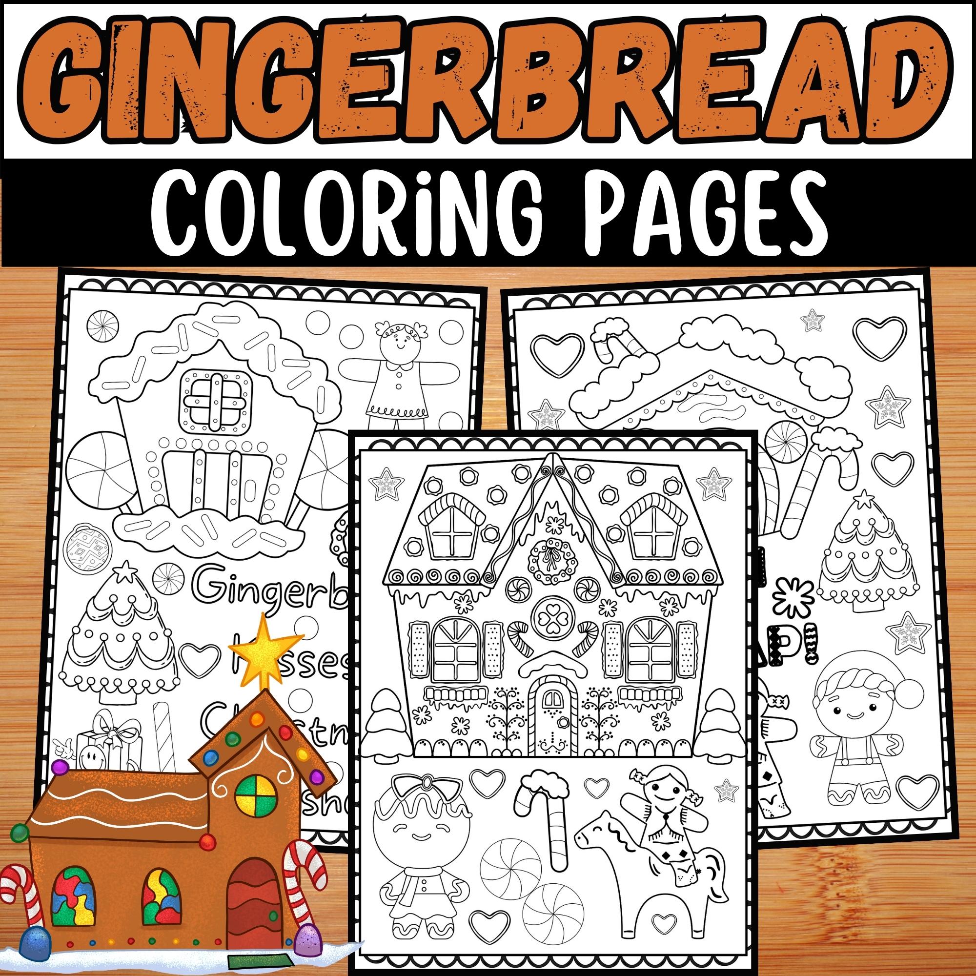 Gingerbread man house coloring pages gingerbread man winter coloring sheets made by teachers