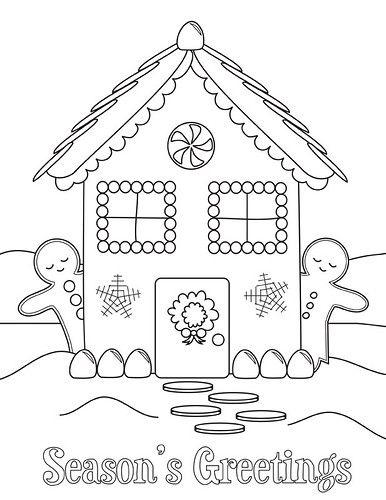 Gingerbread house printable coloring sheet gingerbread man coloring page holiday coloring book free christmas coloring pages