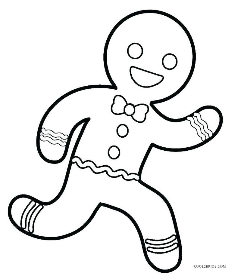 Gingerbread man coloring pages pdf ideas