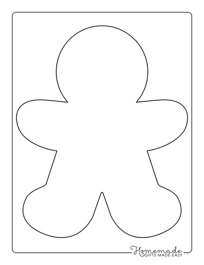 Free printable gingerbread man templates coloring pages