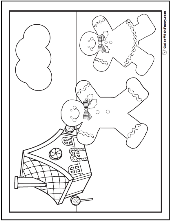 Gingerbread man coloring page