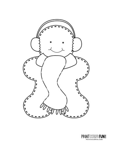 Gingerbread man coloring pages blank decorated printables for easy crafting learning fun at