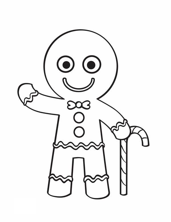 Gingerbread man with candy cane coloring pages gingerbread man coloring page candy cane coloring page candy coloring pages