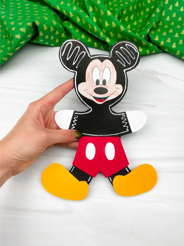 Mickey mouse gingerbread man craft free template