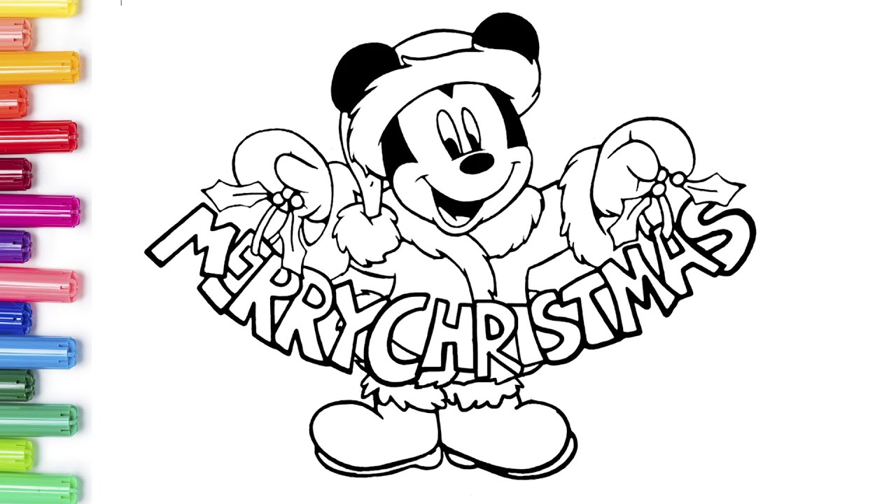Christmas mickey mouse coloring book with kids songs