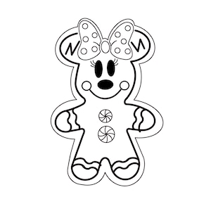 Christmas mickey mouse gingerbread digital files svgpdfpngjpeg christmas coloring pages