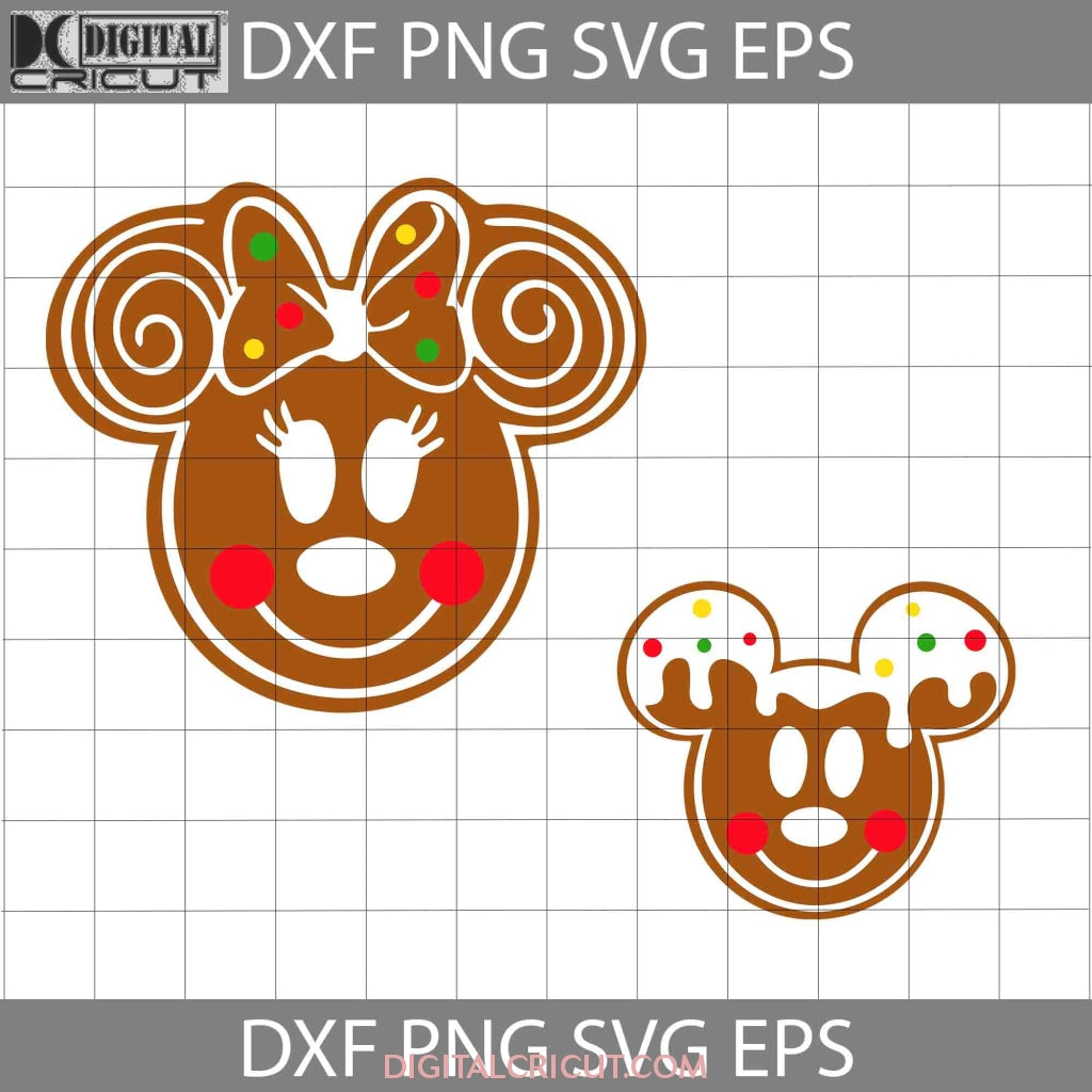 Mouse gingerbread svgchristmas svg cricut file clipart svg png eps dxf â