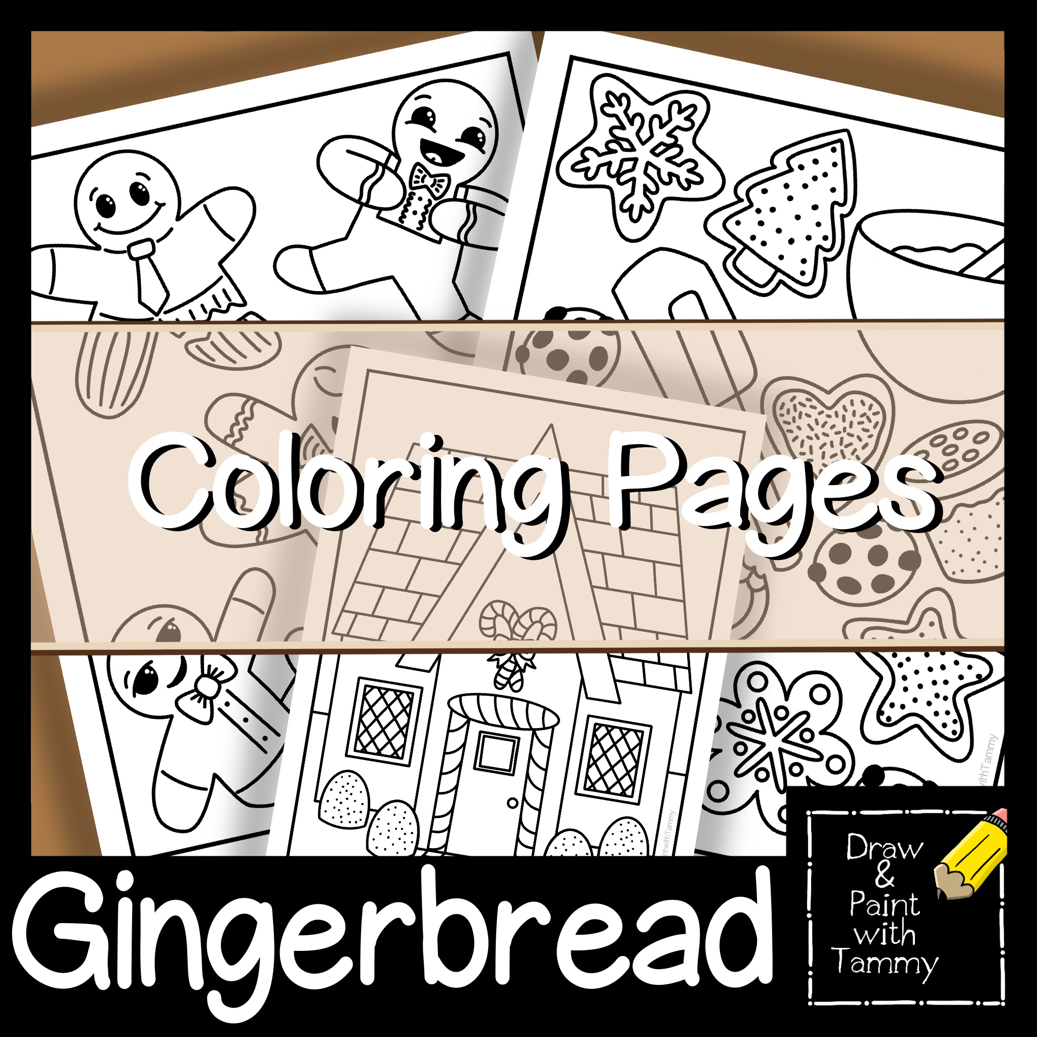 Gingerbread cookie house theme christmas winter printable coloring pages made by teachers