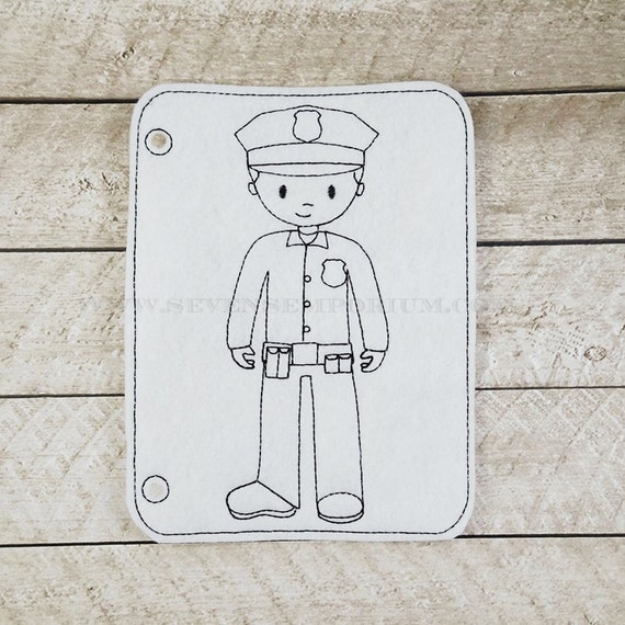 Police officer in the hoop doodle