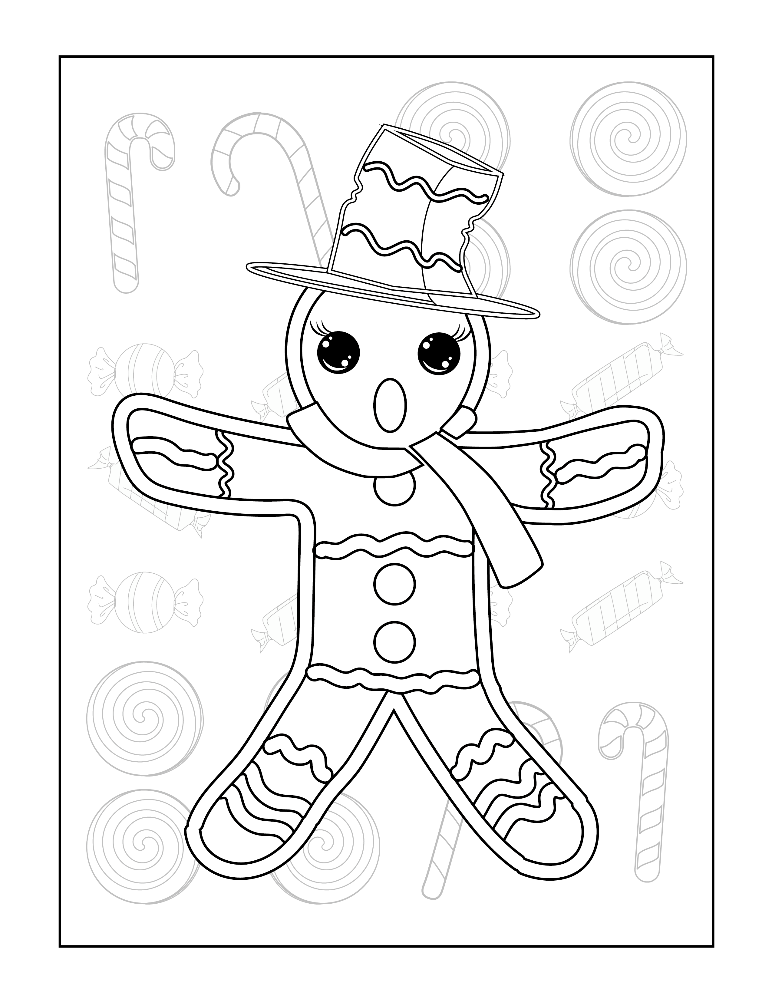 Gingerbread man coloring pages