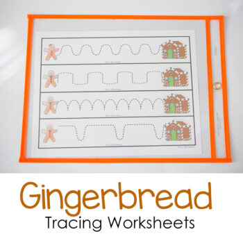 Gingerbread tracing worksheets