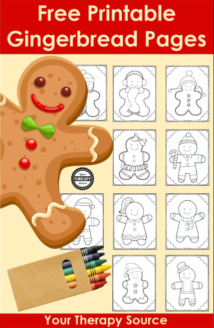 Gingerbread man coloring pages free homeschool deals