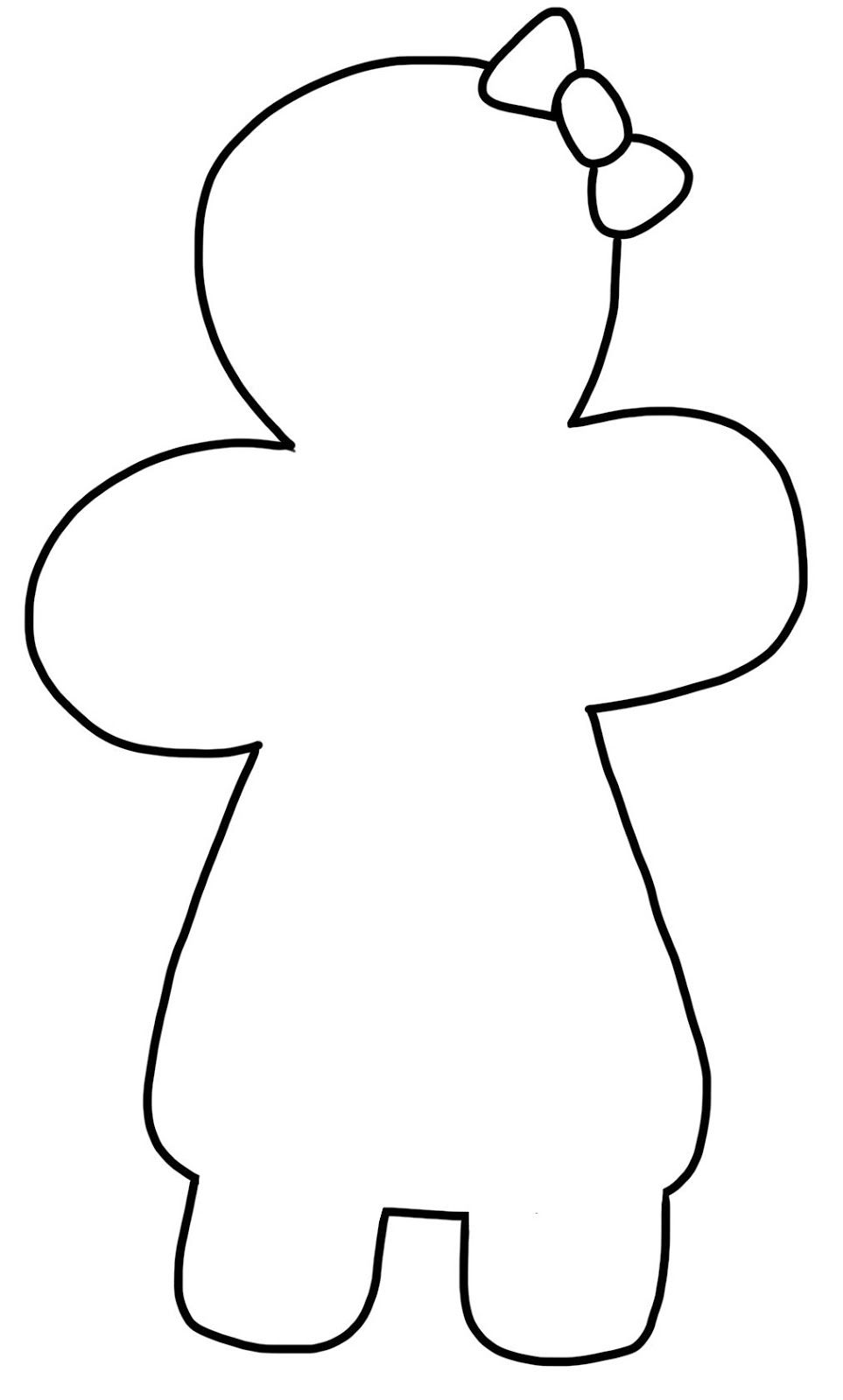 Gingerbread girl outline gingerbread girl people coloring pages coloring pages