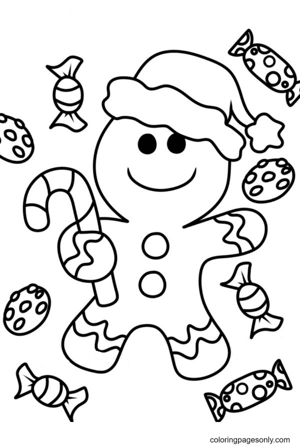 Gingerbread man coloring pages printable for free download