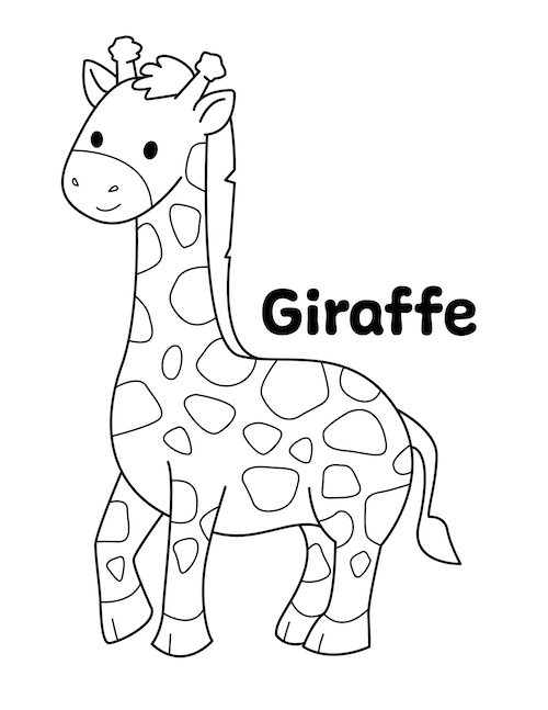 Giraffe coloring page