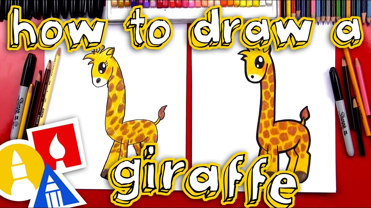 How to draw a cartoon giraffe