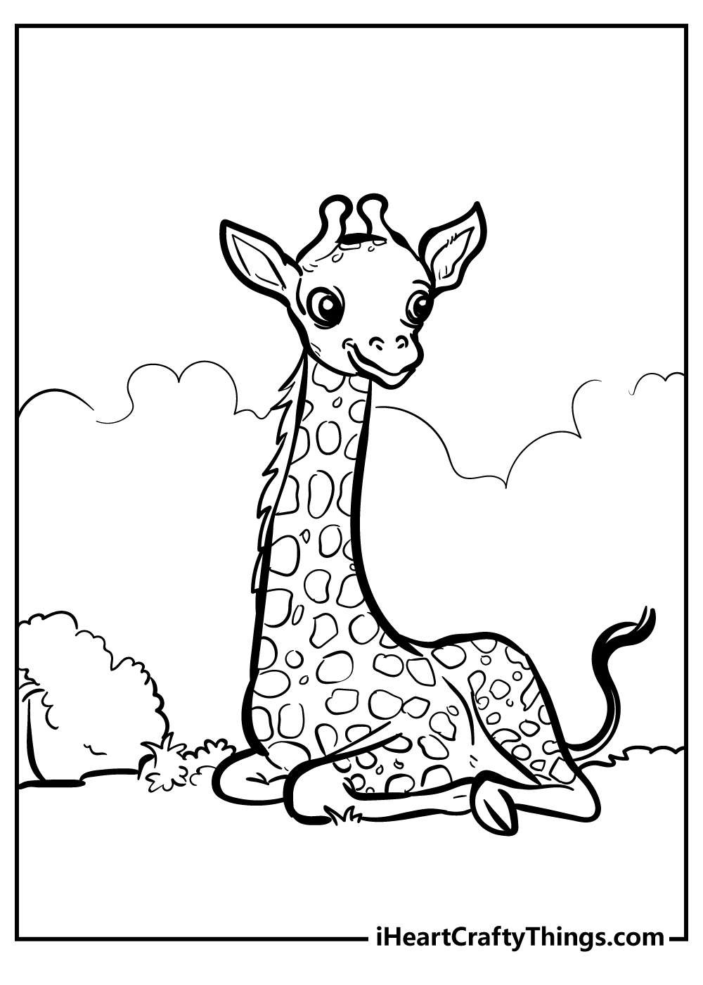 Giraffe coloring pages free printables