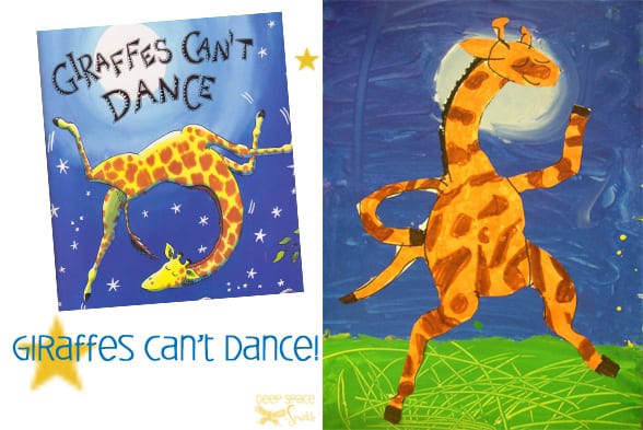 Giraffes cant dance art lesson deep space sparkle