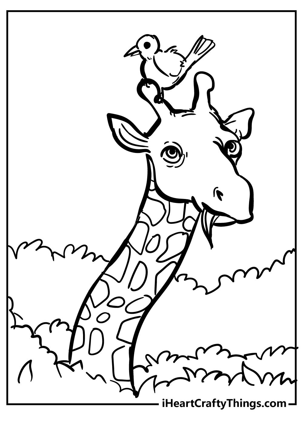 Giraffe coloring pages free printables