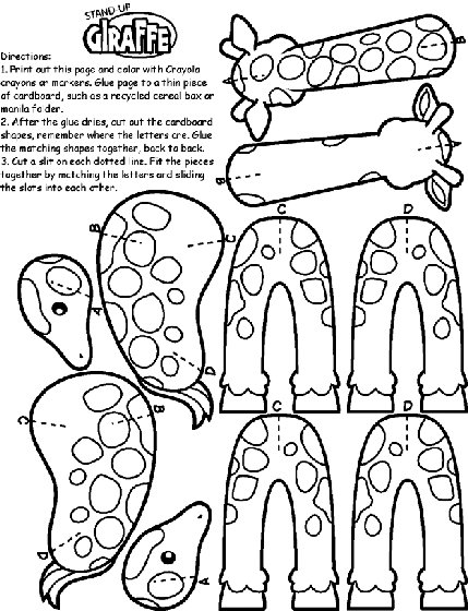 Giraffe coloring page