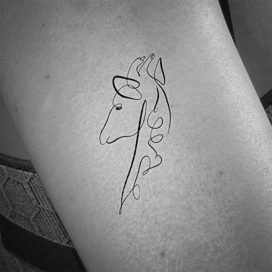 Simple giraffe tattoo design inku paw