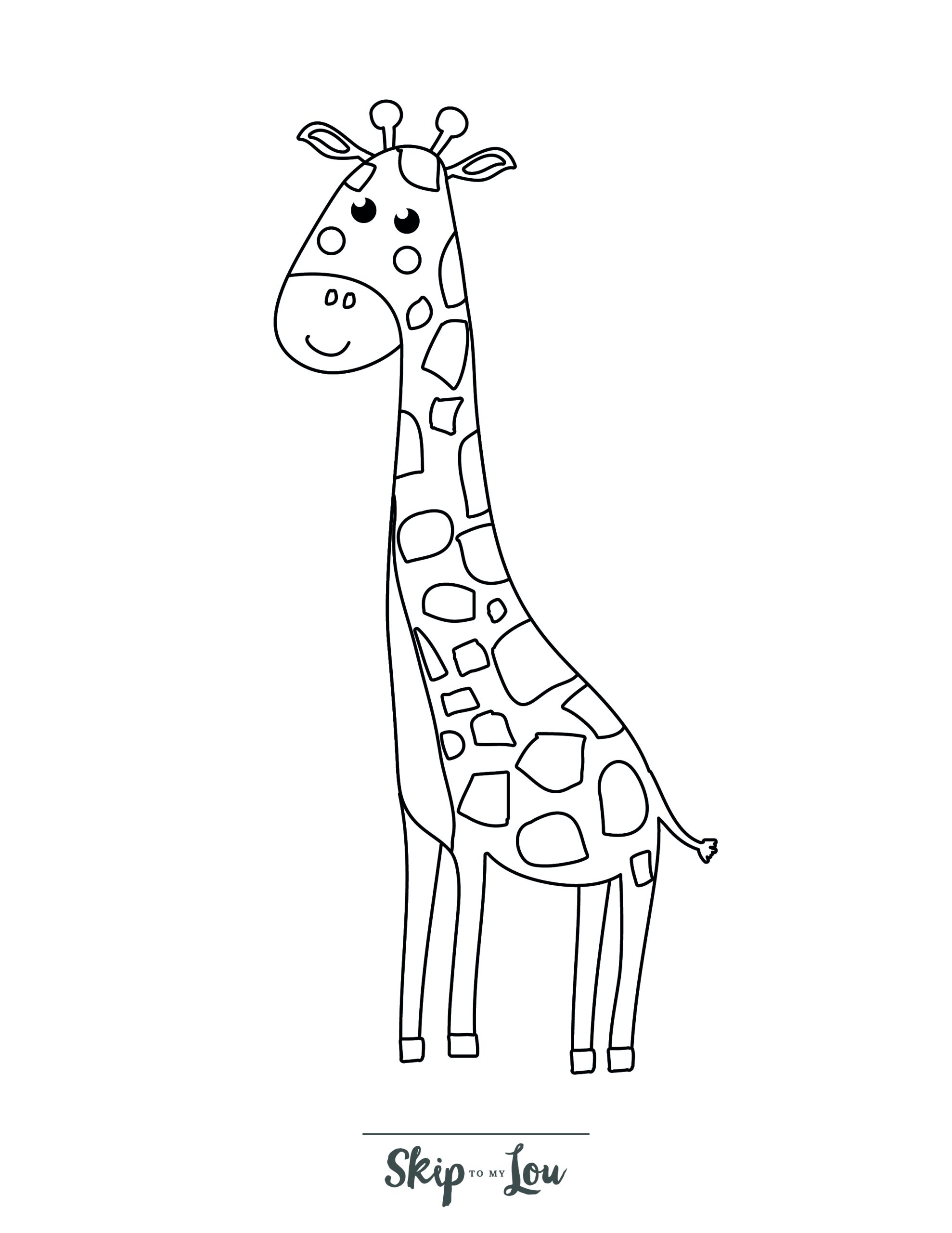 Free giraffe coloring pages to download and print skip to my lou