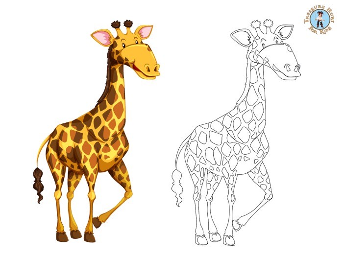 Giraffe coloring page