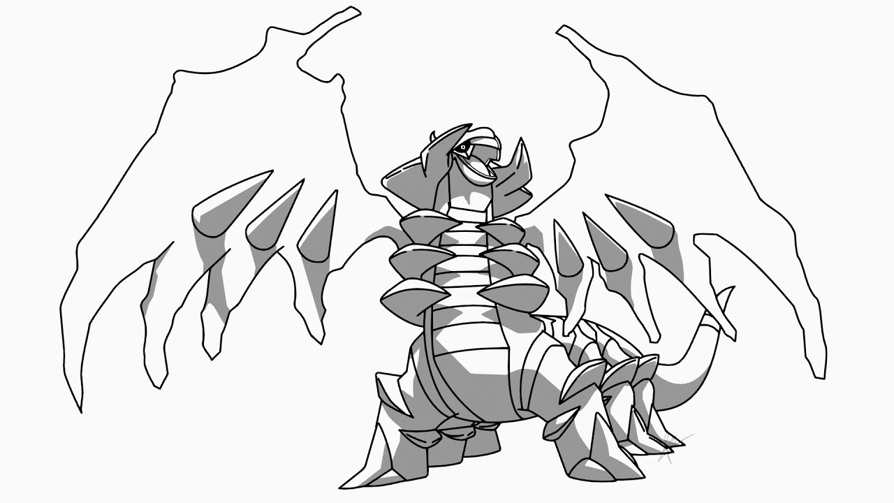 Drawing giratina from blank canvas to stunning pokemon art raw draw