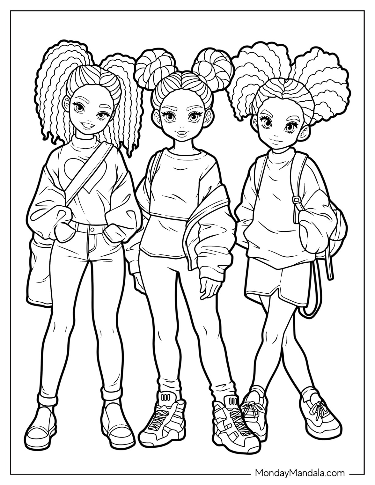 Black girl coloring pages free pdf printables